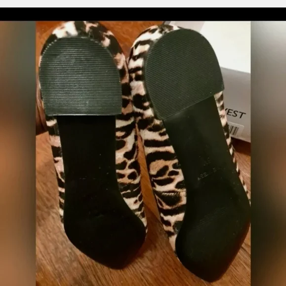 2/25 Nine West Size 6 ABAY Smoking/Ballet Flats Shoes Leopard Calf Hair Multi - Picture 6 of 6